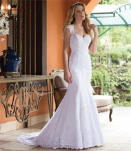 Custom Made Mermaid Sweetheart Tulle Lace Beading Appliques Luxury Sexy Wedding Dresses Vestido de Noiva 2021 New Design WH31 2024 - buy cheap
