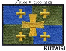 Bandeira geórgia 3 "de largura patch bordado para marcas/listras/quadrado 2024 - compre barato
