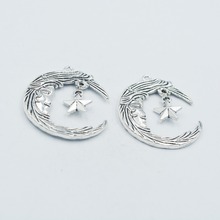 Free shipping Vintage Metal Moon Charms moon star pendant for DIY jewelry earring making 2024 - buy cheap