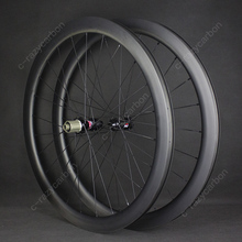 Ruedas de carbono para bicicleta de carretera, freno de disco con cerradura central Tubular/Clincher/sin cámara con bujes Novatec/DT, 45mm, 2019 700C, promoción 2024 - compra barato