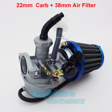 22mm  PZ22 Carb Carburetor & 38mm Air Filter For 110cc 125cc Go Kart Pit Pro Dirt Trail Bike ATV Quad 2024 - buy cheap