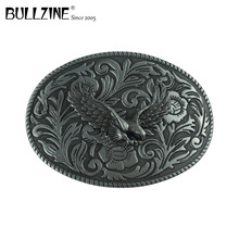 The Bullzine Eagle belt buckle with pewter finish FP-03285 suitable for 4cm width snap on belt 2024 - buy cheap