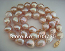 Ювелирные изделия 001829 18 "10-12 мм натуральный Южное море розовый жемчуг ожерелье 2024 - купить недорого