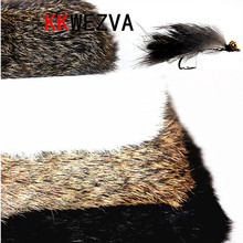KKWEZVA 1 PC Whole sheet Rabbit Fur Hare Zonker Natural color fly making material for fly fishing lure making insect carp bait 2024 - buy cheap