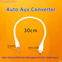 ChengHaoRan 30cm 1x New White Portable 3.5mm Male Stereo Plug to Mini USB Male Plug Adapter Converter Audio Cable 2024 - buy cheap