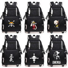 Anime One Piece Luffy Skull Pirate USB Charging Laptop Boy Girl School bag Women Bagpack Teenagers Canvas Men Backpack 2024 - buy cheap