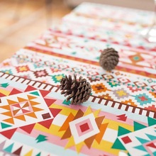 Toalha de mesa de estilo boêmio mylb, toalha de mesa de algodão da vila americana, colorida, geométrica 2024 - compre barato