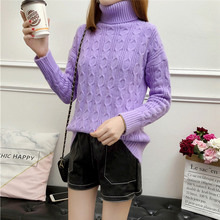New  Fashion 2021 Women Autumn Winter  Turtleneck  Sweater Pullovers  Warm  Knitted Sweaters Pullover  Lady 2024 - buy cheap