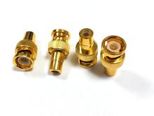 50pcs Gold plated BNC Male Plug to RCA Female Jack Coax Cable Video connector 2024 - buy cheap