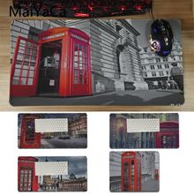 Maiyaca suas próprias esteiras londres caixa de telefone vermelho bonito anime mouse tapete teclados tapete mousepad para o presente do namorado 2024 - compre barato