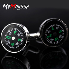 MeMolissa 3 Pairs 2018 new round compass cufflinks men's gift high quality metal cufflinks bouton de manchette men's jewelry 2024 - buy cheap