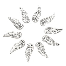 PandaHall-colgante de ala de Color plata antigua, fabricación de joyas de aleación de plata tibetana, DIY, 24x9,5mm, 20 Uds. 2024 - compra barato