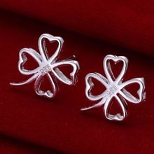 summer style fine silver plated earrings 925-sterling-silver jewelry flower stud Earrings for women SE101 2024 - buy cheap