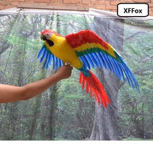 huge real life wings parrot model foam&feather big simulation colourful parrot bird gift about 60x80cm xf0276 2024 - buy cheap