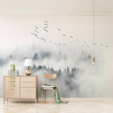 Custom Any Size Mural Wallpaper Modern Simple Bird Pine Forest Clouds Photo Wall Painting Living Room Bedroom Home Decor Fresco 2024 - buy cheap