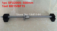 Tornillo de bola SFU2005-500mm con tuerca de bola deflectora de METAL + soporte BK15/BF15 2024 - compra barato