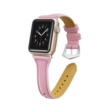 Кожаный ремешок для Apple Watch band 40 мм 44 мм iWatch band 38 мм 42 мм ремешок для часов Apple watch series 3 4 5 6 se 2024 - купить недорого