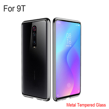 Luxury Magnetic Adsorption Case For Xiaomi Mi 9T 9t Metal Frame Doubl Tempered Glass Cover For Xiaomi Mi9T Protective Phone Case 2024 - buy cheap