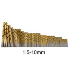 99 x Titanium HSS Drill Bits Coated 1.5-10mm Stainless Steel HSS High Speed Drill Bit Set For Electrical Drill Tools woodworking 2024 - buy cheap