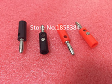 200pcs/lot 4mm Banana Plug Lantern Connector Jack Screw-type Banana Head Black and Red Color 2024 - buy cheap