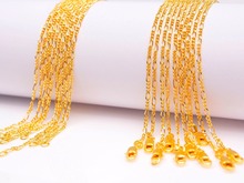 20pcs wholesale gold chain 18kgf figaro chain cheap 16-30 inch chain wholesale stamped 18kgf suport 2024 - buy cheap