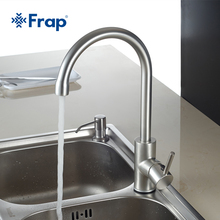 FRAP New Arrival Hot and Cold Water kitchen sink faucet Space Aluminum Water mixer Tap 360 Degree Rotation YF40010 2024 - купить недорого