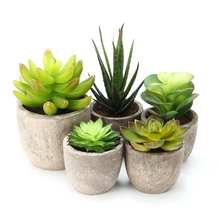 Perpetual Succulent Plants Pot Artificial Flowerpot Decor Bonsai Planter Home Ornaments Garden Office Wedding DIY Mini Bonsai 2024 - buy cheap