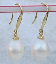 Wholesale price  ^^^HUGE AAA 10-12MM NATURAL SOUTH SEA WHITE PEARL EARRINGS 2024 - buy cheap