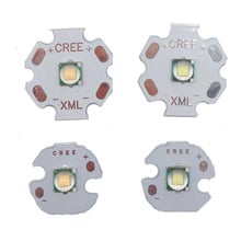 Refletor de led cree xm-l t6 u2, 10w, branco frio quente e branco azul uv de alta potência, diodo emissor com 16mm, 20mm pcb para diy 2024 - compre barato