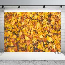 Yellow Leaves Photographic Backgrounds Vinyl Cloth Photo Shootings Backdrops for Baby Children Wedding Photo Studio Photophone 2024 - buy cheap