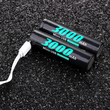 Soshine Li-Ion 3000mAh 3,7 v 18650 защищенная аккумуляторная батарея со встроенным микро USB-портом 2024 - купить недорого
