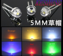Diodo emissor de luz branco, luzes coloridas de palha 5mm, cores branca, vermelho, azul, verde, amarelo, branco quente, 1000 peças