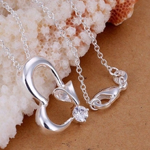 P230 Free Shipping silver plated Necklace, 925 fashion silver jewelry Inlaid stone fox /MTVNAGCR MTVNAGCR 2024 - buy cheap