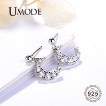 UMODE Moon 925 Steeling Silver Drop Earrings for Women Dangling Earrings Zirconia Wedding Fashion Jewelry Accessories LE0613 2024 - buy cheap