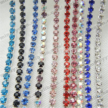 Cristal de 16 colores SS12 (3mm), adorno de diamantes de imitación, bandas plateadas para Tartas, ropa de boda, bolsos, decoración de zapatos 2024 - compra barato