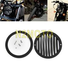 Black 4.5" Headlight Grill CNC Aluminum 4-1/2" Head Light Cover Guard for Harley Cafe Racer Touring Dyna Sportster 2024 - buy cheap