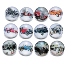 12pcs/lot Vintage Classical Cars Pattern Charms 18mm Glass Snap Button For DIY Bracelet Snaps Jewelry KZ0374 2024 - buy cheap