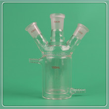 100ml Lab Jacketed Glass Reaction Flask,Jacketed Glass reactor vessel 2024 - buy cheap
