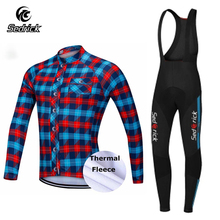 Sedrick Men Thermal Fleece Cycling Jersey Set Pro Mountain Bike Clothes Road Bicycle Wear Maillot Ropa Ciclismo Warm Cycling Set 2024 - buy cheap