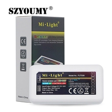 Szyoumy-controle de luz led sem fio mi 2.4g, 4 zona fut039, rgb + cct com dimmer para flexível 5050 rgb e cct luz led