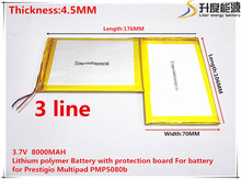 Li-Po 4570106*2 3.7 V 8000 mah Bateria de Lítio polímero com placa de proteção Para A bateria para Prestigio mult PMP5080b 2024 - compre barato