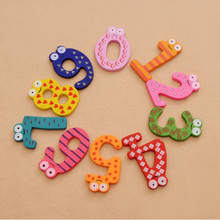 Home Decor Cartoon Baby Kid Educational Toy Multicolor  15 Pcs Symbol Alphabet Numbers  Party Gift Wooden Fridge Magnet 2024 - buy cheap