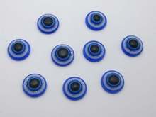 Cuentas de ojo plano azul acrílico, accesorios decorativos DIY, abalorio artesanal, joyería, 9mm, 400 Uds. 2024 - compra barato