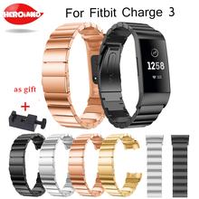 Correa de Metal para Fitbit Charge 3, pulsera de acero inoxidable sin tornillo para pulseras Fitbit Charge3, accesorios de repuesto 2024 - compra barato