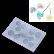 Silicone Jewelry Mold Flower Petal Earring Pendant Epoxy Resin Casting Mold Tool 2024 - buy cheap