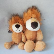 Boneco de pelúcia estampado, brinquedo fofo de leão macio com figuras de leão, aproximadamente 25cm e 35cm, presente de natal h2138 2024 - compre barato