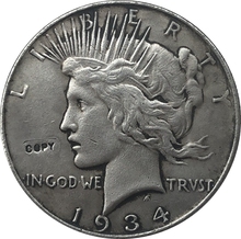1934 dólar da paz moeda cópia 2024 - compre barato