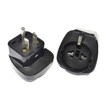 Adaptador de enchufe de viaje para Europa, Alemania e Italia, 10A, 220V, certificado CE, color negro 2024 - compra barato