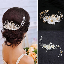 AINAMEISI Fashion Pearl Flower Bridal Handmade Headbands Wedding Hair Jewelry Elegant Hair Clips Women Exquisite Hairpins Gift 2024 - buy cheap