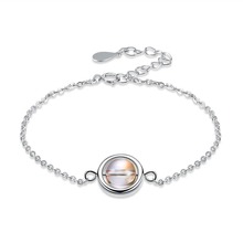 925 Sterling Silver Bracelets for Women S925 Charm Rotatable Crystal Ball Bracelets Lady Wedding Party Waist Wears Fine Jewelry 2024 - buy cheap